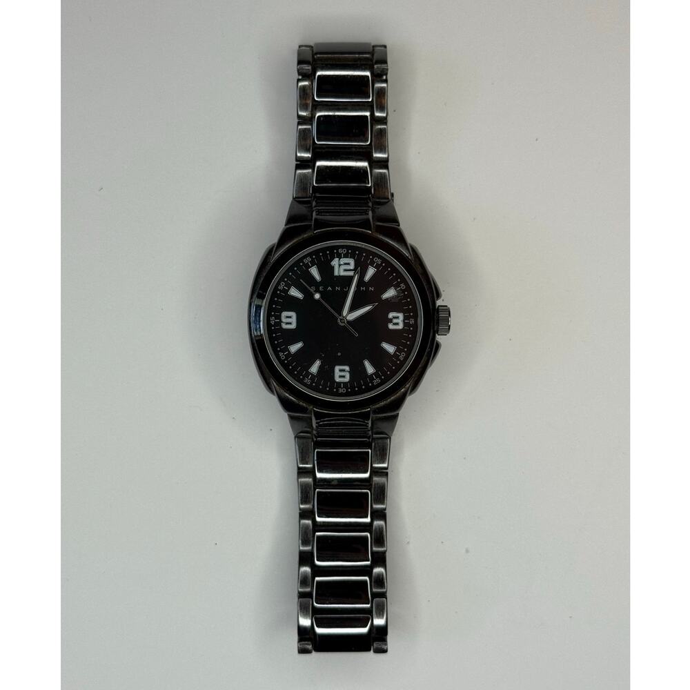 Sean John Black Stainless Steel Watch EXCELLENT CONDITION